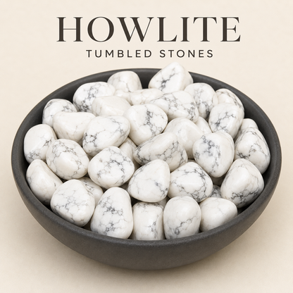 Howlite Tumbled Crystals (Insight and Inspiration)  DestGlow