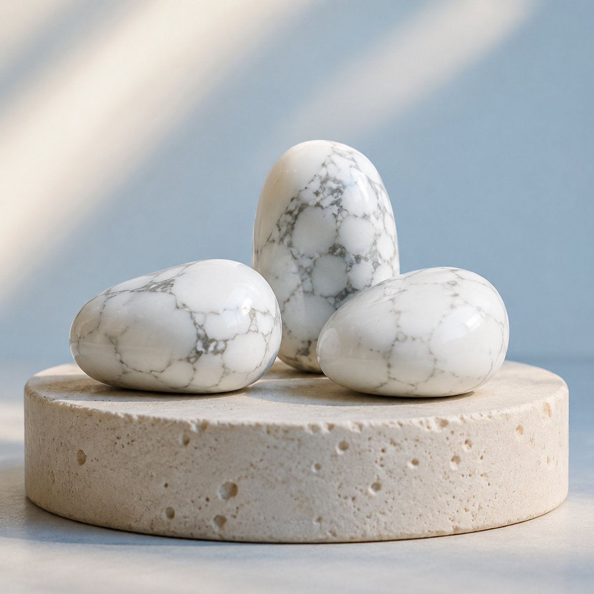Howlite Tumbled Crystals (Insight and Inspiration)  DestGlow