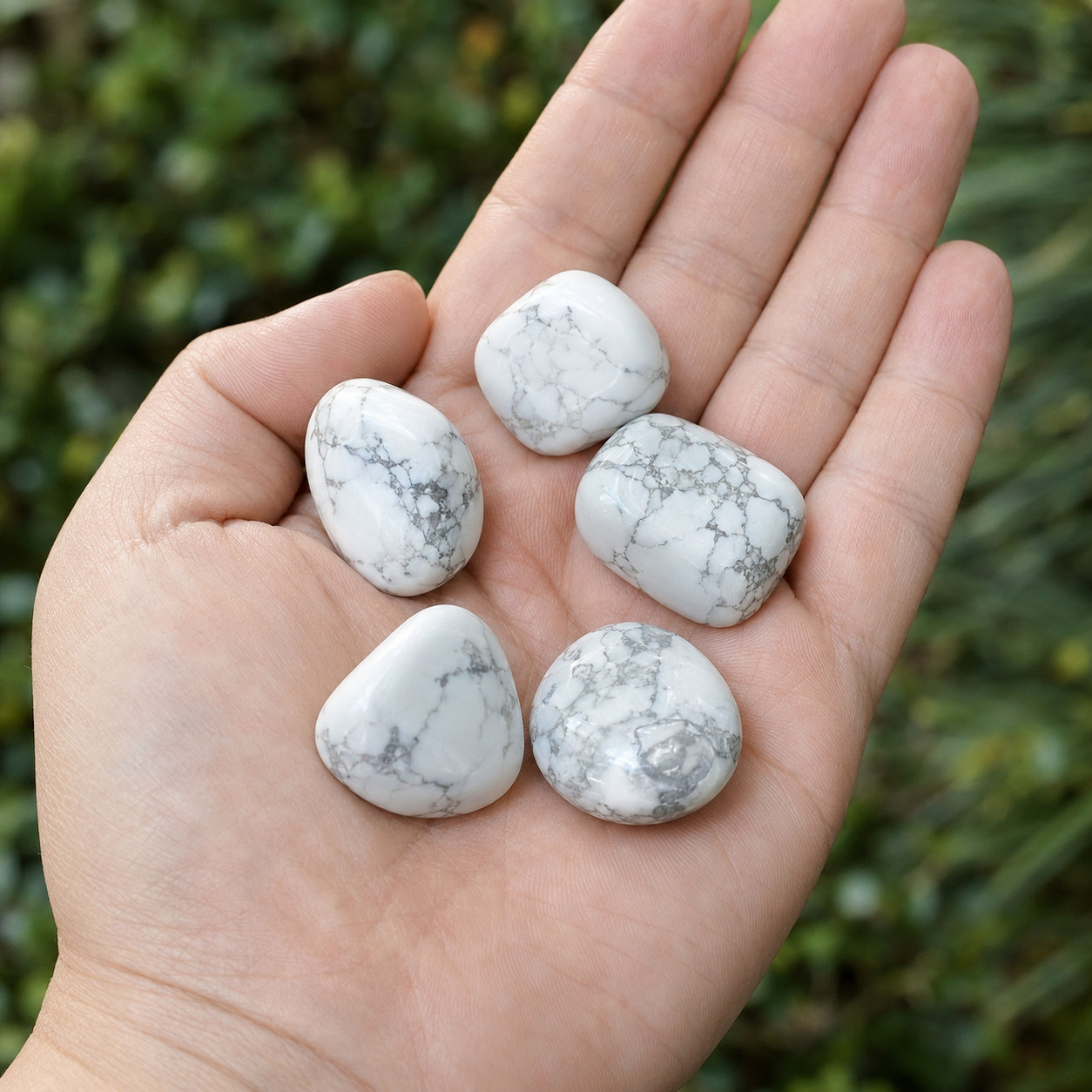 Howlite Tumbled Crystals (Insight and Inspiration)  DestGlow