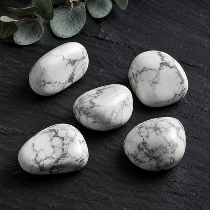 Howlite Tumbled Crystals (Insight and Inspiration)  DestGlow