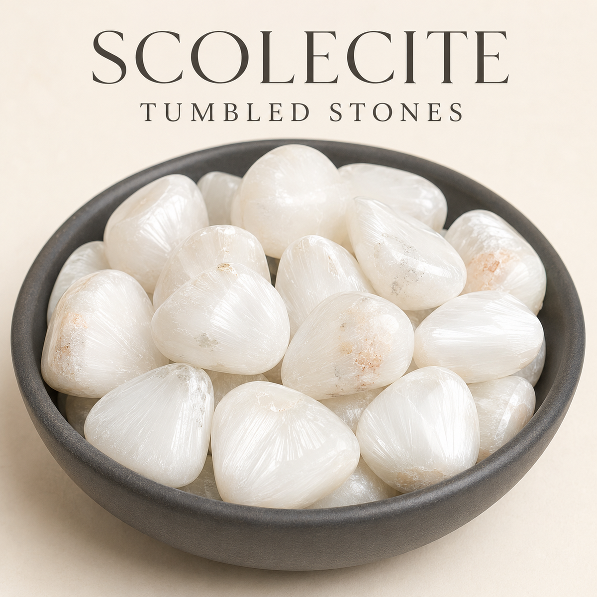 Scolecite Tumbled Crystals (Expanded Awareness and Intuition)  DestGlow