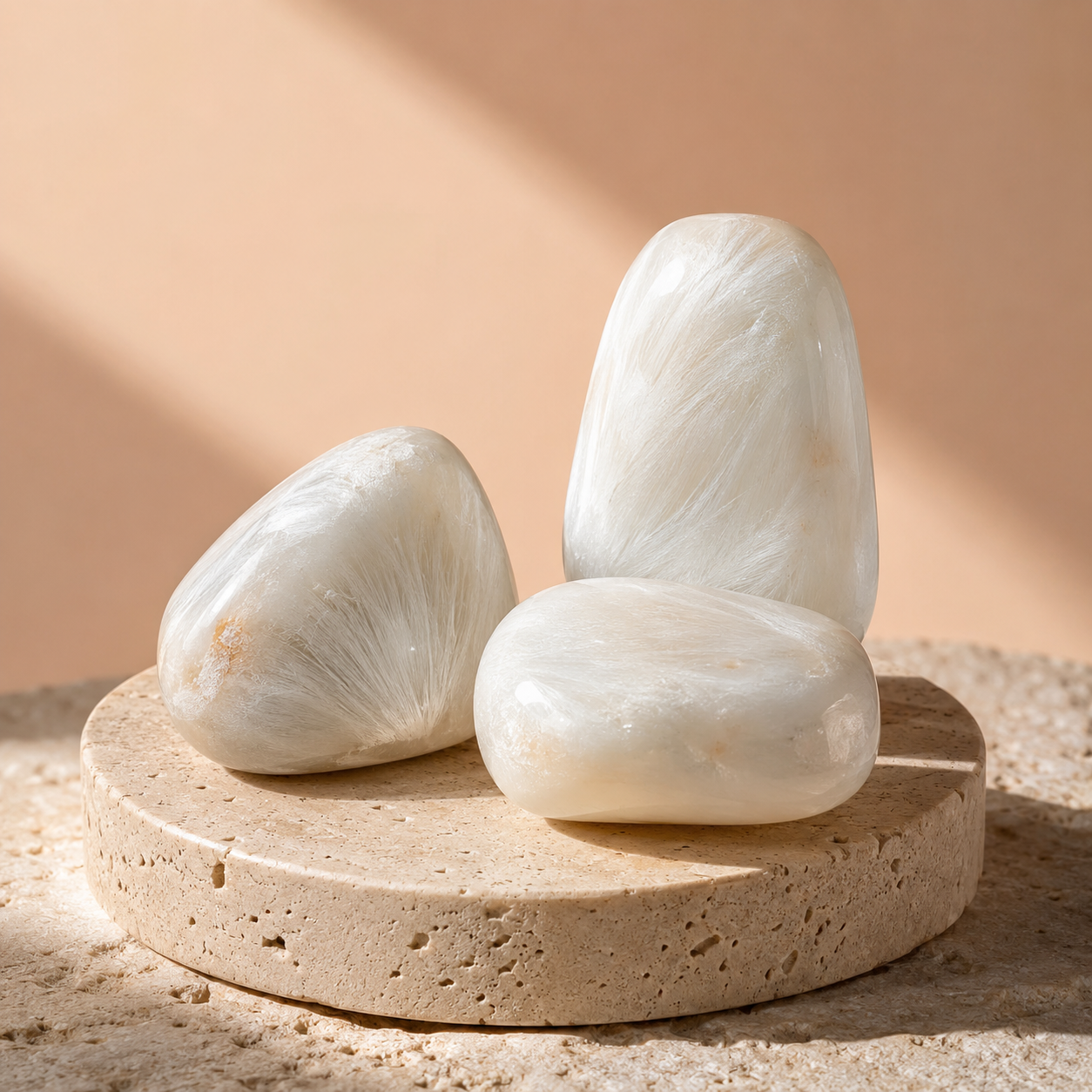 Scolecite Tumbled Crystals (Expanded Awareness and Intuition)  DestGlow