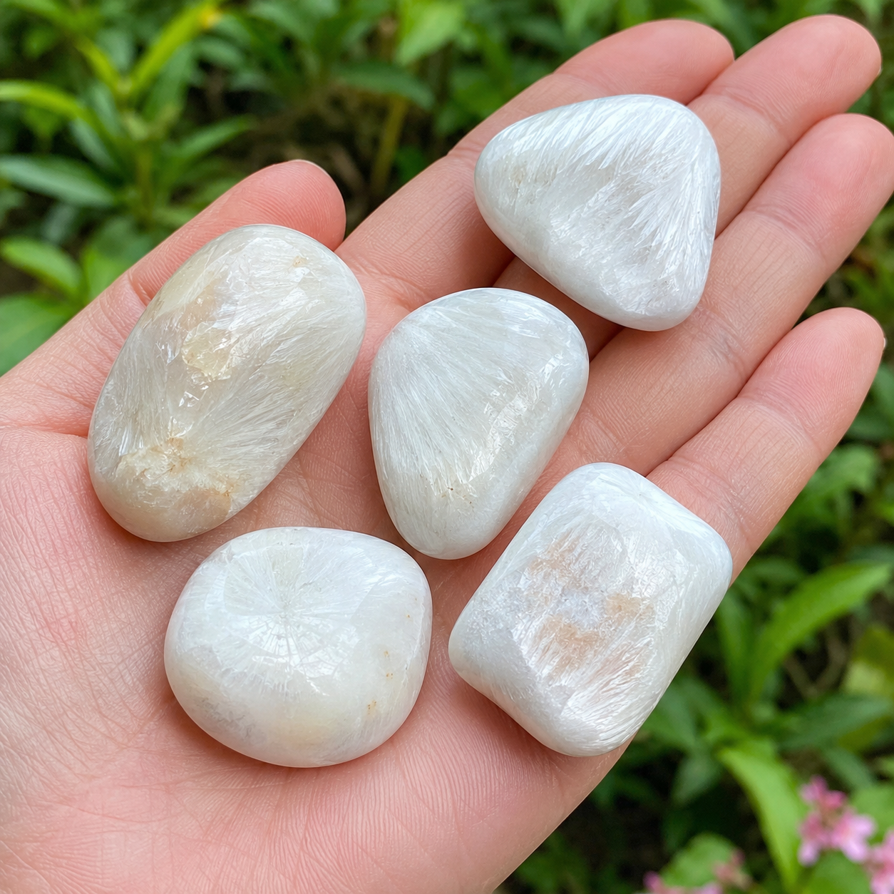 Scolecite Tumbled Crystals (Expanded Awareness and Intuition)  DestGlow