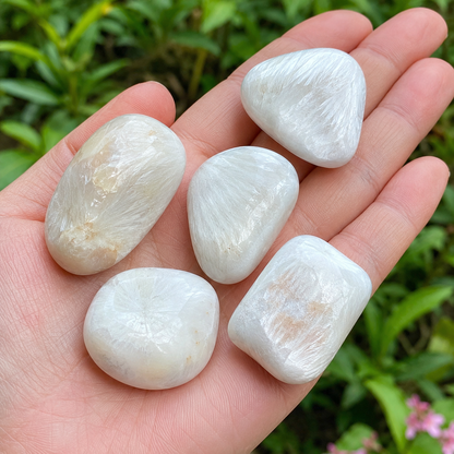 Scolecite Tumbled Crystals (Expanded Awareness and Intuition)  DestGlow
