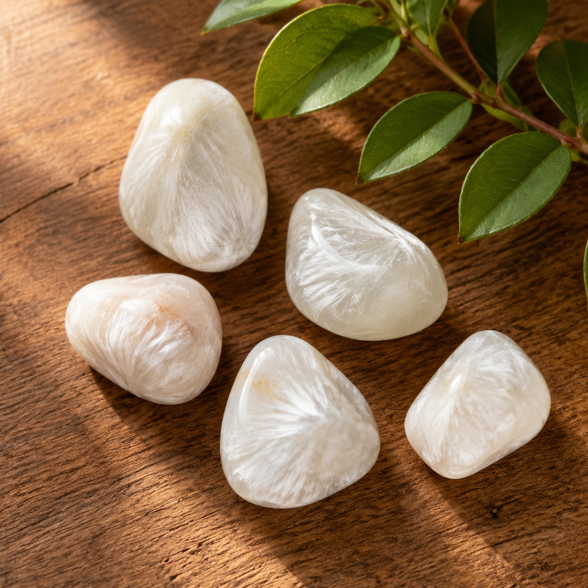 Scolecite Tumbled Crystals (Expanded Awareness and Intuition)  DestGlow