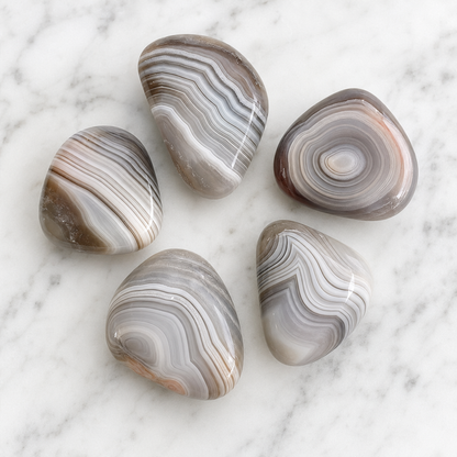 Botswana Agate Tumbled Crystals (Transformation and Angelic Communication)  DestGlow