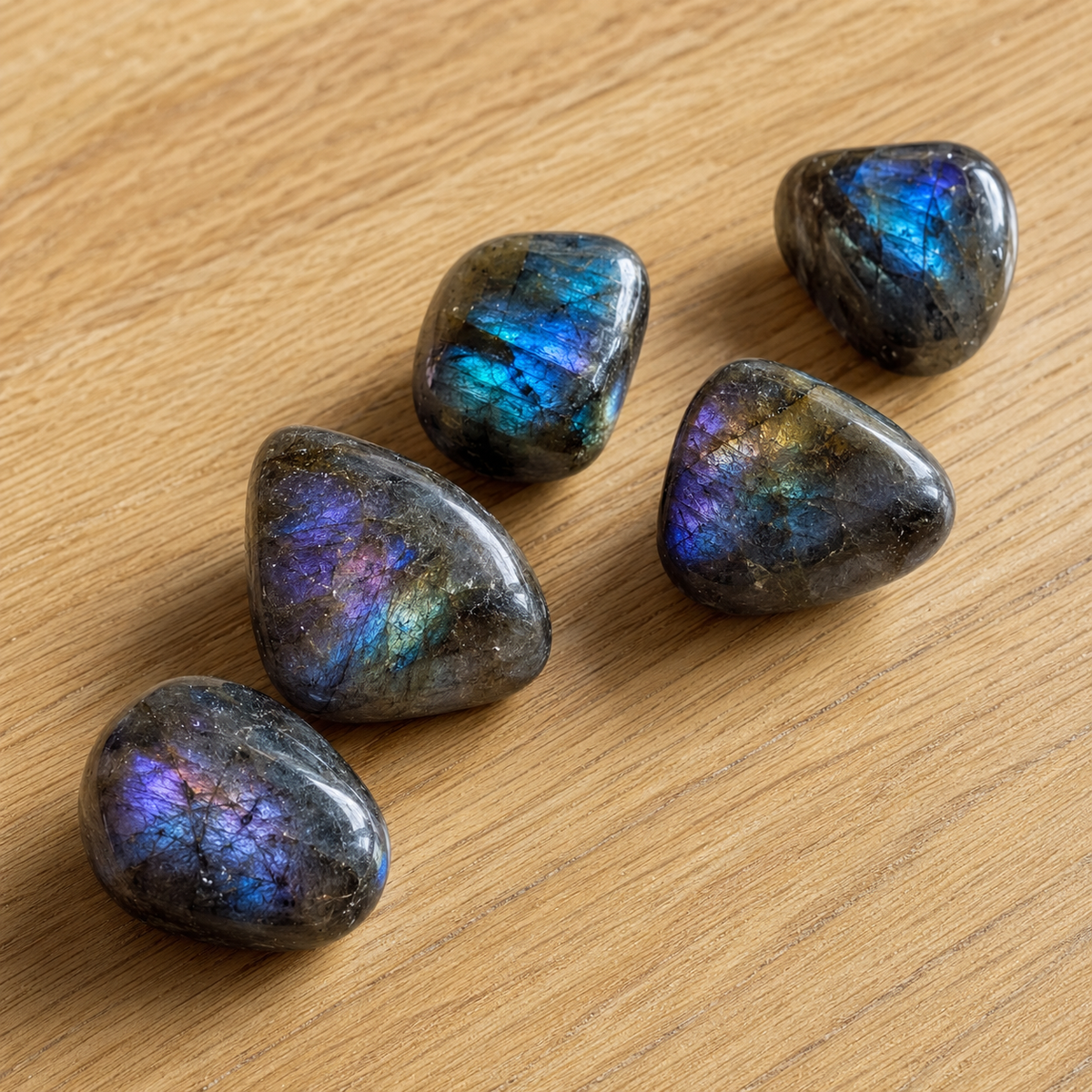 Aura Quartz Labradorite Tumbled Crystals (Higher Self and Interdimensional)  DestGlow