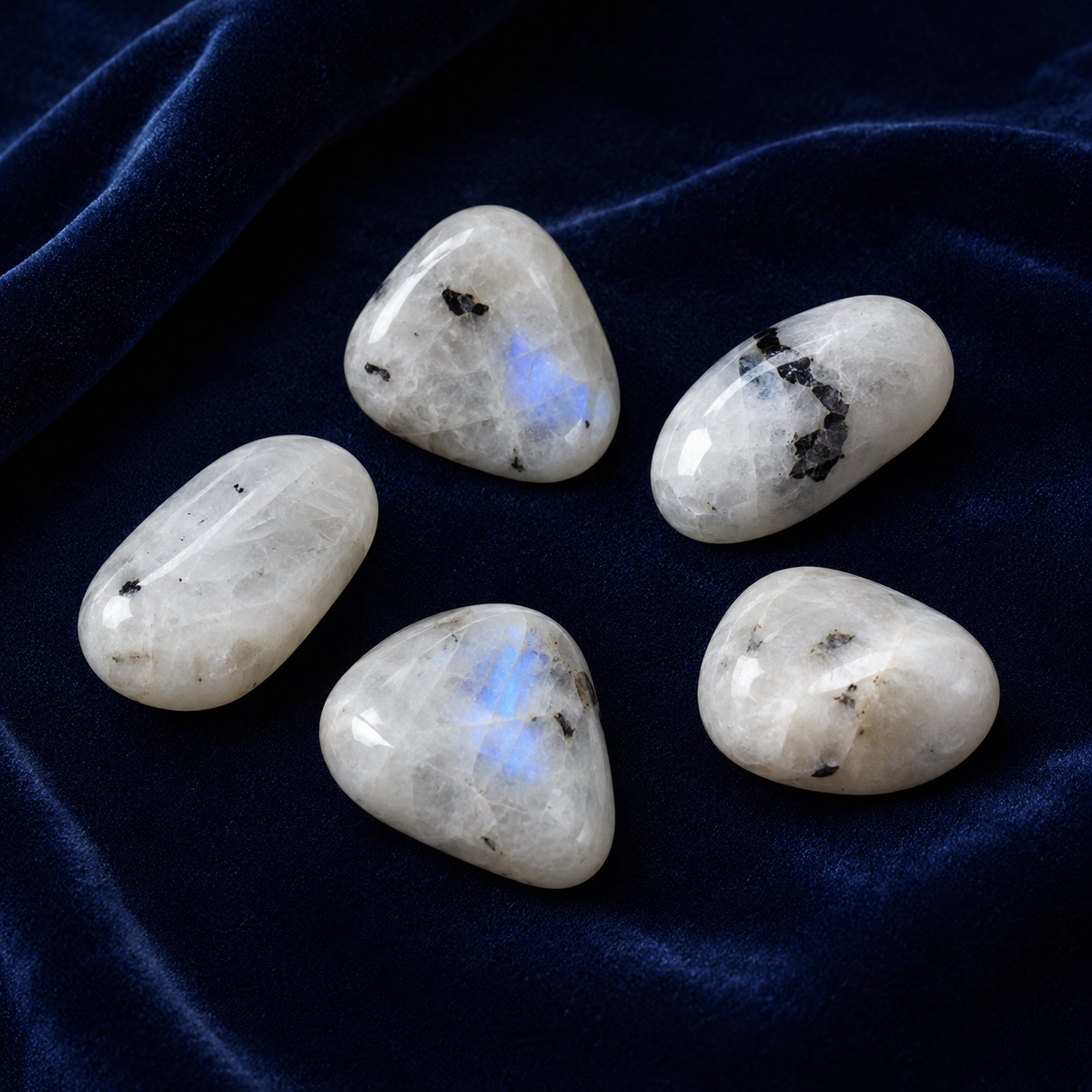 Rainbow Moonstone Tumbled Crystals For Psychic Abilities and Angelic Communication  DestGlow