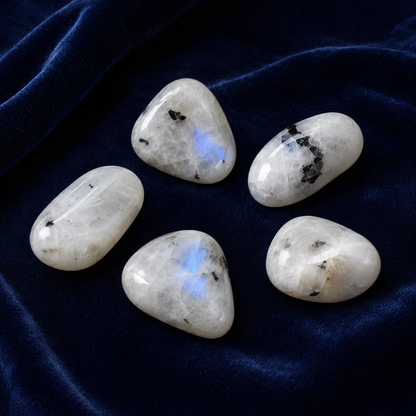 Rainbow Moonstone Tumbled Crystals For Psychic Abilities and Angelic Communication  DestGlow