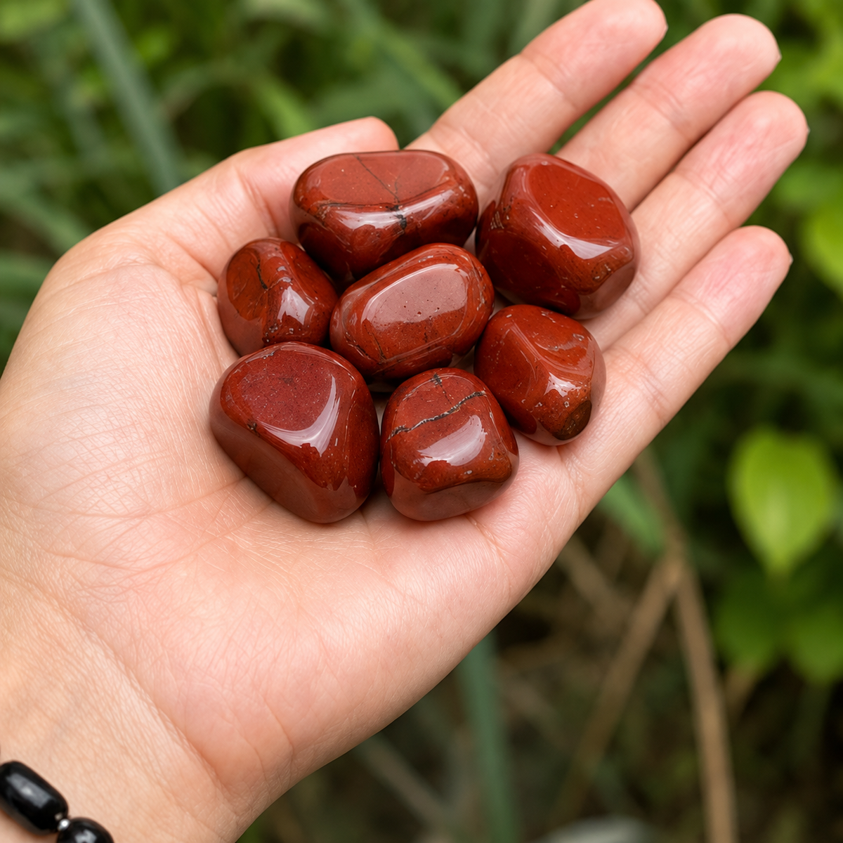 Red Jasper Tumbled Crystals (Breaking Addictions and Strength)  DestGlow
