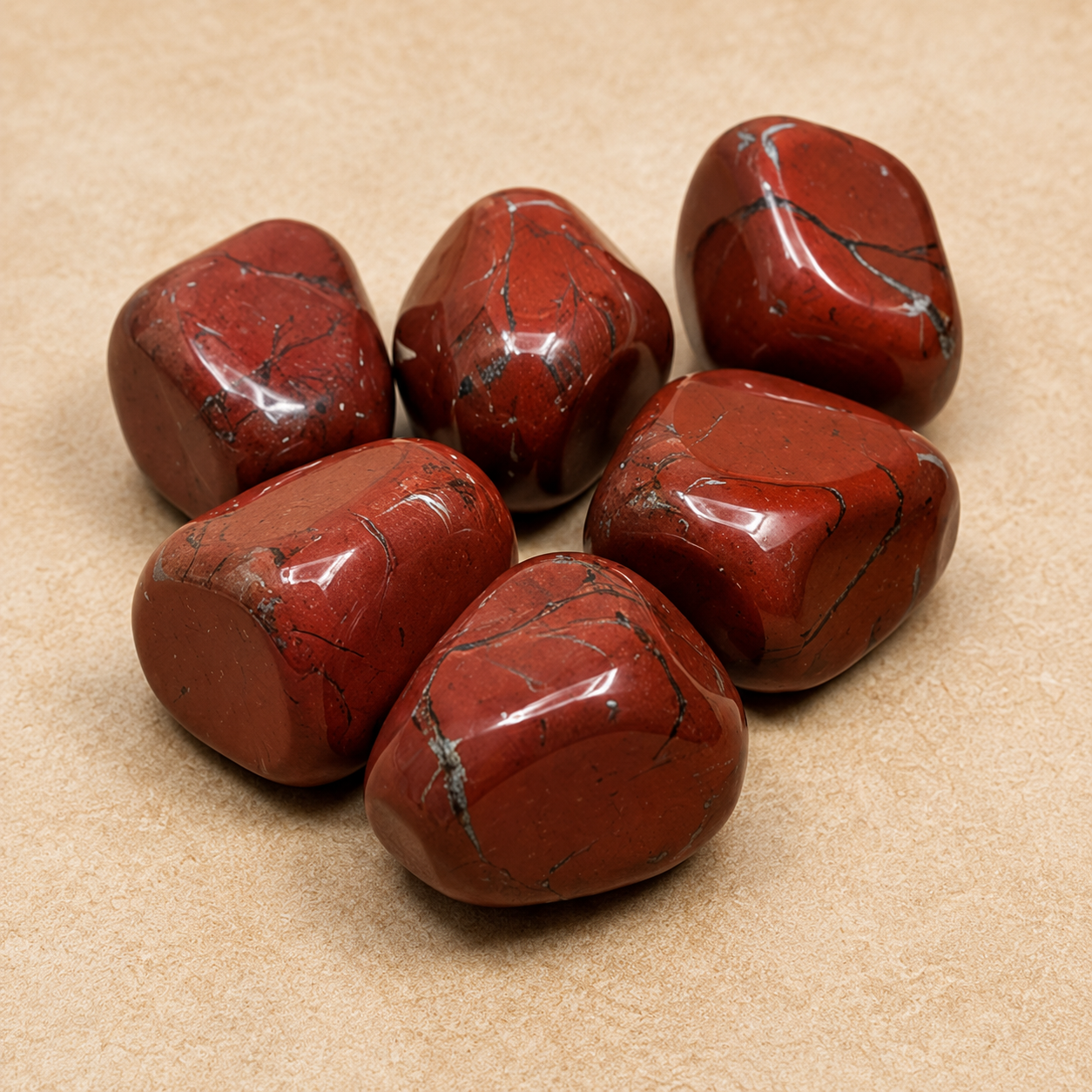 Red Jasper Tumbled Crystals (Breaking Addictions and Strength)  DestGlow