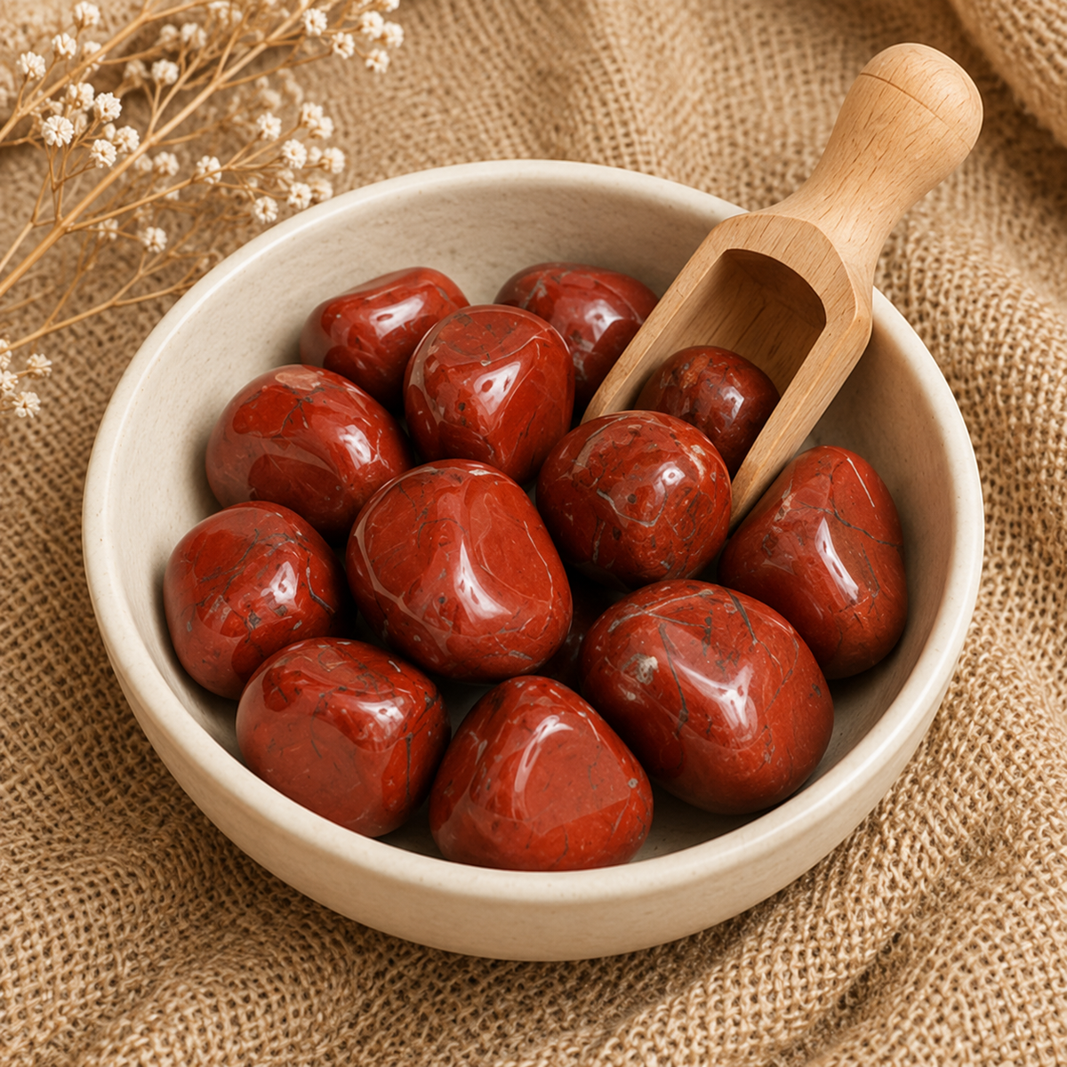 Red Jasper Tumbled Crystals (Breaking Addictions and Strength)  DestGlow