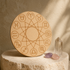 Engraved Zodiac Signs Crystal Grid Board, 6" Wooden Crystal Grid Plate  DestGlow