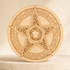 Pentacle Crystal Grid Board, 6" Wooden Crystal Grid Plate  DestGlow