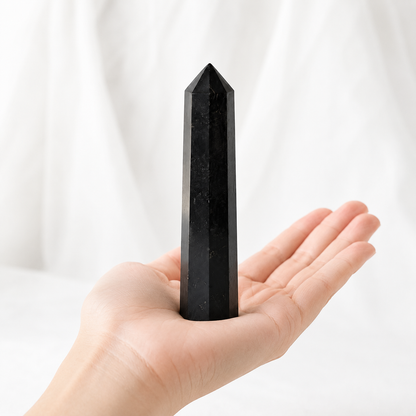 Black Tourmaline Tower Point (Balance and Security)  DestGlow