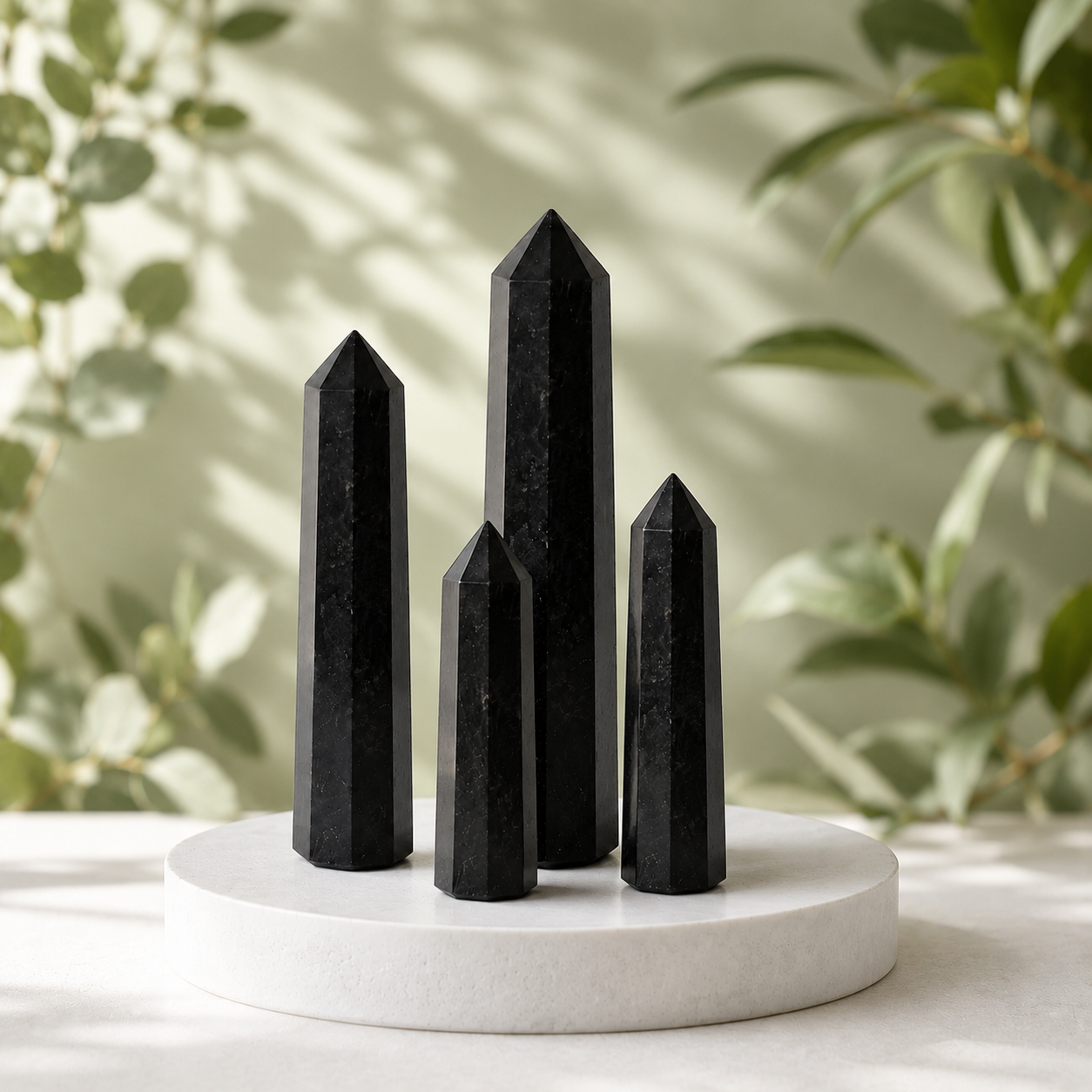 Black Tourmaline Tower Point (Balance and Security)  DestGlow