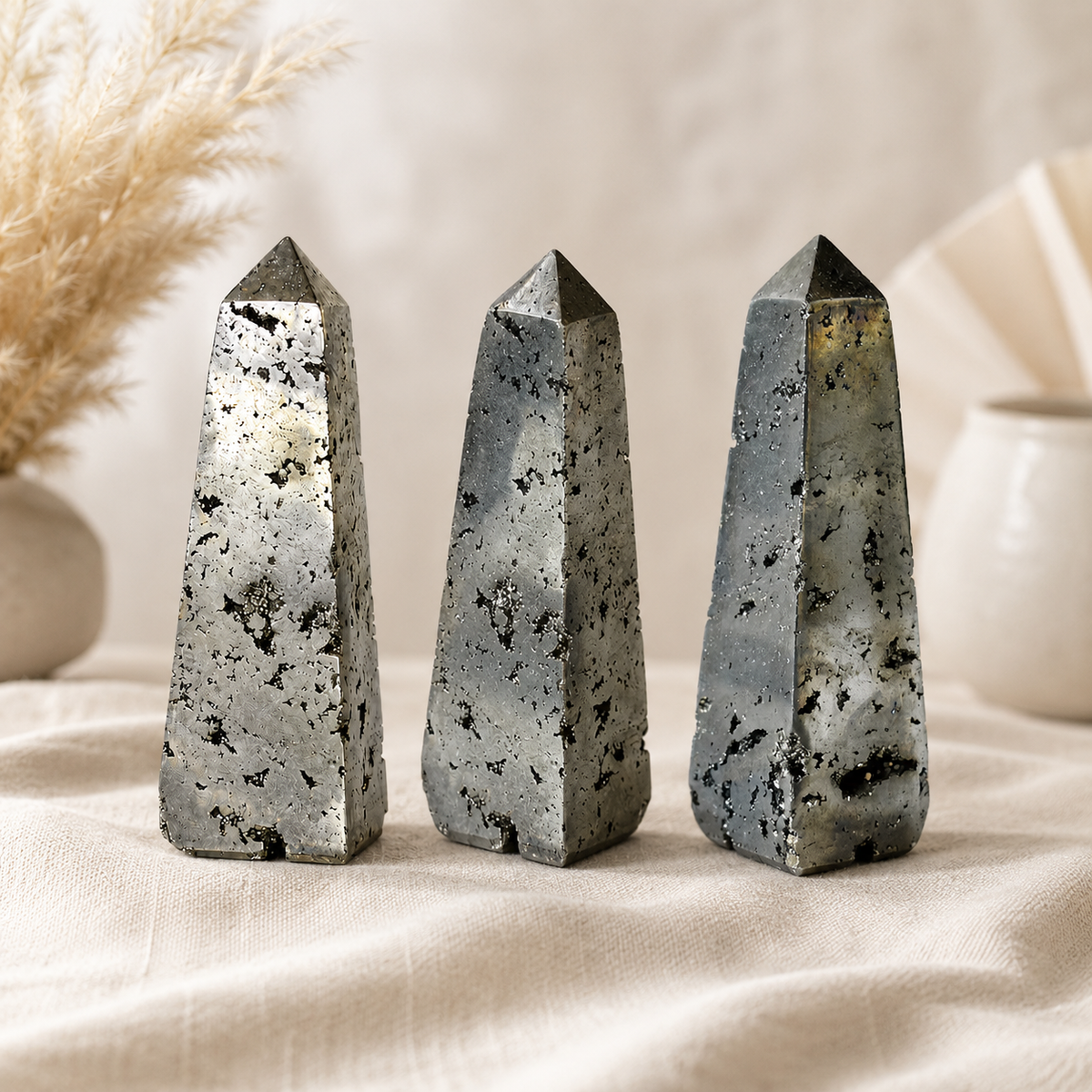 Pyrite Druzy Tower Point (Memory and Wealth)  DestGlow