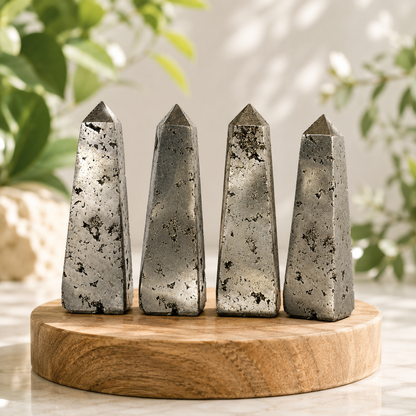 Pyrite Druzy Tower Point (Memory and Wealth)  DestGlow