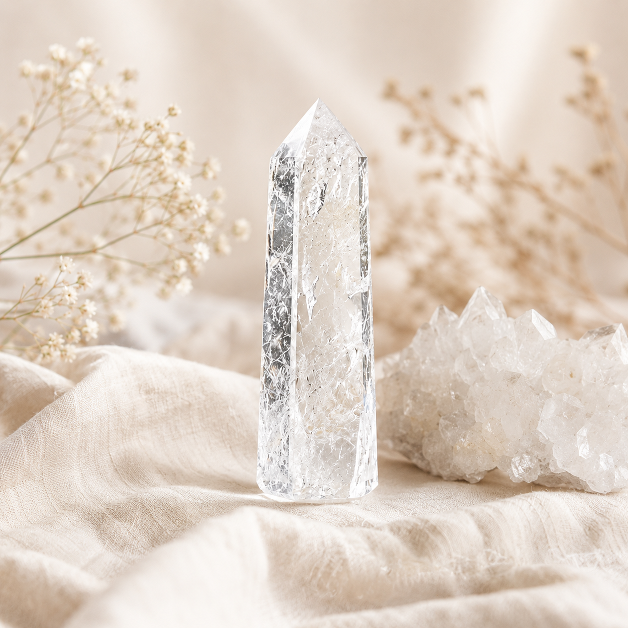 Crystal Quartz Tower (Mental Clarity and Emotional Stability)  DestGlow