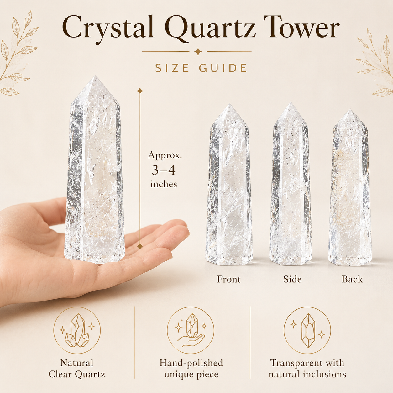Crystal Quartz Tower (Mental Clarity and Emotional Stability)  DestGlow