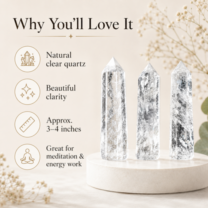 Crystal Quartz Tower (Mental Clarity and Emotional Stability)  DestGlow