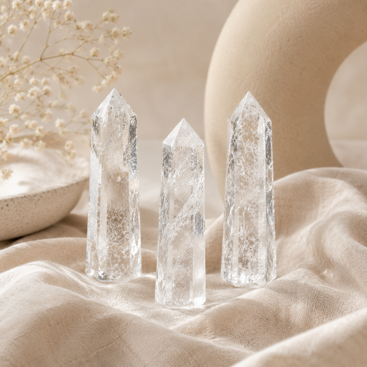 Crystal Quartz Tower (Mental Clarity and Emotional Stability)  DestGlow