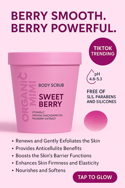 ORGANIC MIMI, BODY SCRUB SWEET BERRY, 250 g by Damask Rose