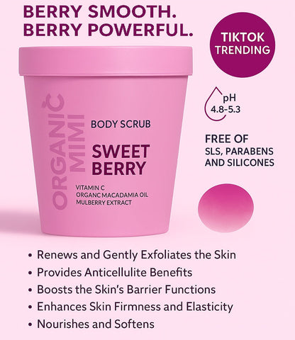 ORGANIC MIMI, BODY SCRUB SWEET BERRY, 250 g by Damask Rose