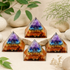 7 Chakra Orgone pyramid With Clear Quartz Crystal Pencil  DestGlow