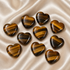 Tiger Eye Heart Crystal, Puffy Mini 1 Inch Pocket Crystal Heart  DestGlow