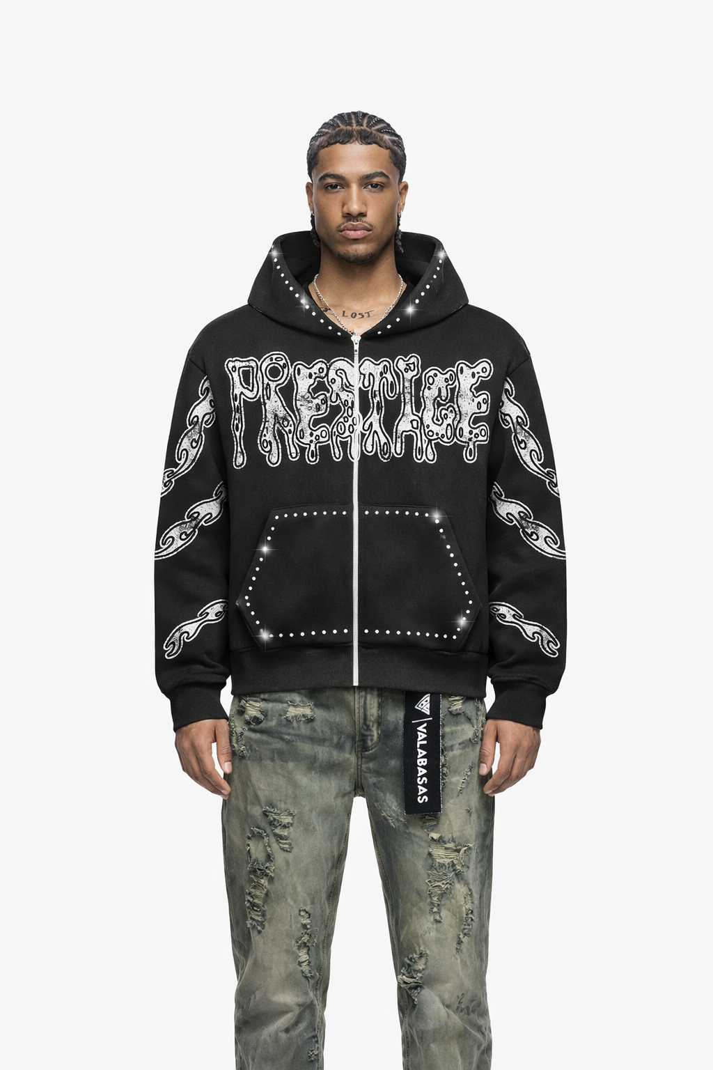 Prestige Drippy Hoodie - Black by Denim Exchange