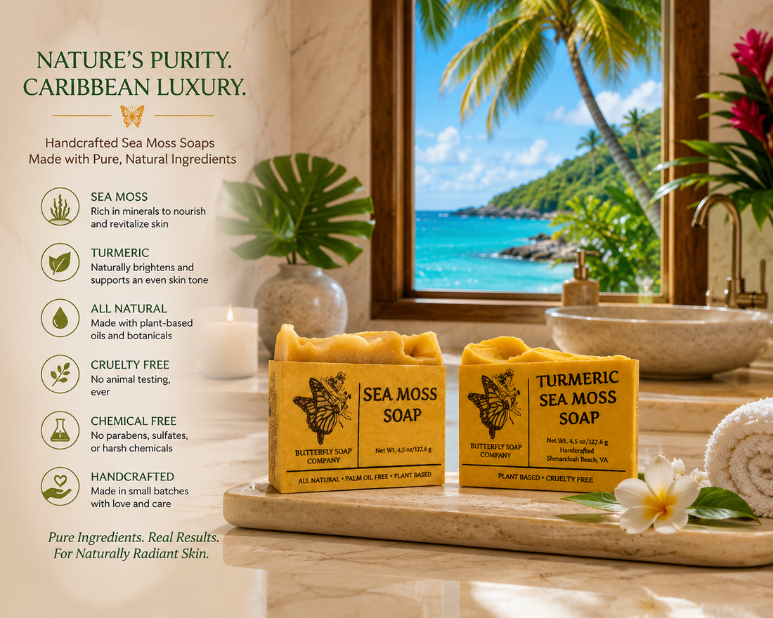 Organic Sea Moss Soap – Handcrafted Pure and Natural Bar Soap for Face &amp; Body
