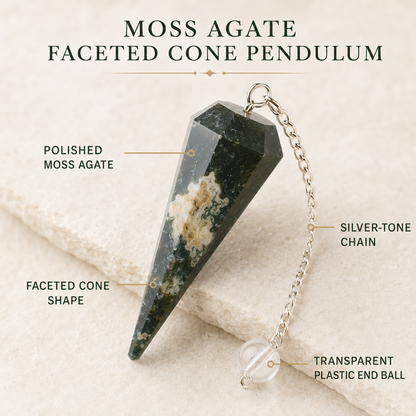 Moss Agate Pendulum (Purification and Balance)  DestGlow