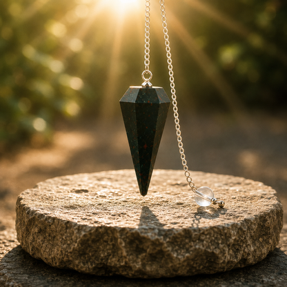 Bloodstone Pendulum (Protection and Strength)  DestGlow