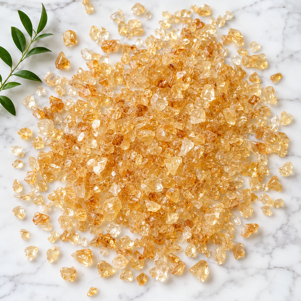 Citrine Gemstone Chips (Magnifies Personal Power and Intent)  DestGlow