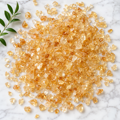 Citrine Gemstone Chips (Magnifies Personal Power and Intent)  DestGlow