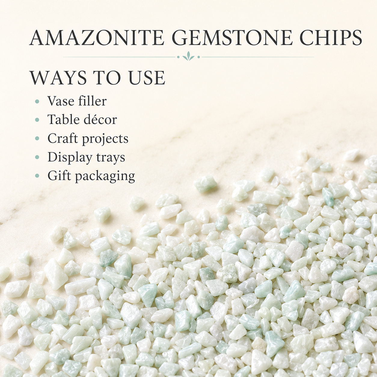 Amazonite Gemstone Chips (Money, Luck and Overall Success)  DestGlow