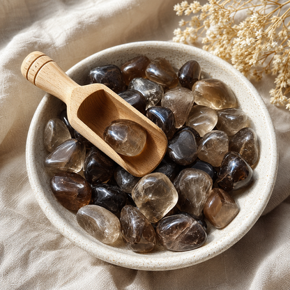 light Smokey Quartz Tumbled Crystals(Sense of Purpose and Purification)  DestGlow
