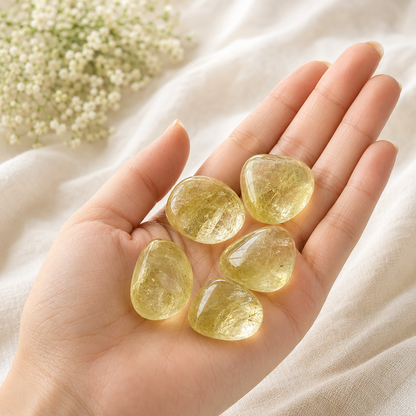 Lemon Quartz Tumbled Crystals (Breaking Addictions and Manifestation)  DestGlow