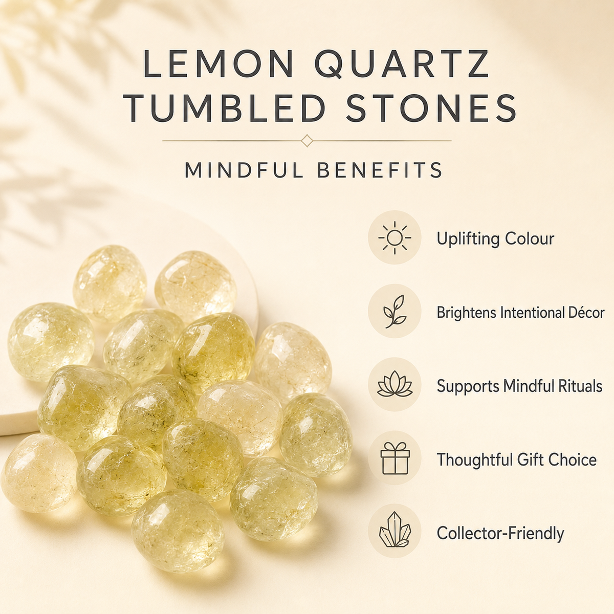 Lemon Quartz Tumbled Crystals (Breaking Addictions and Manifestation)