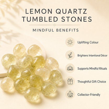 Lemon Quartz Tumbled Crystals (Breaking Addictions and Manifestation)