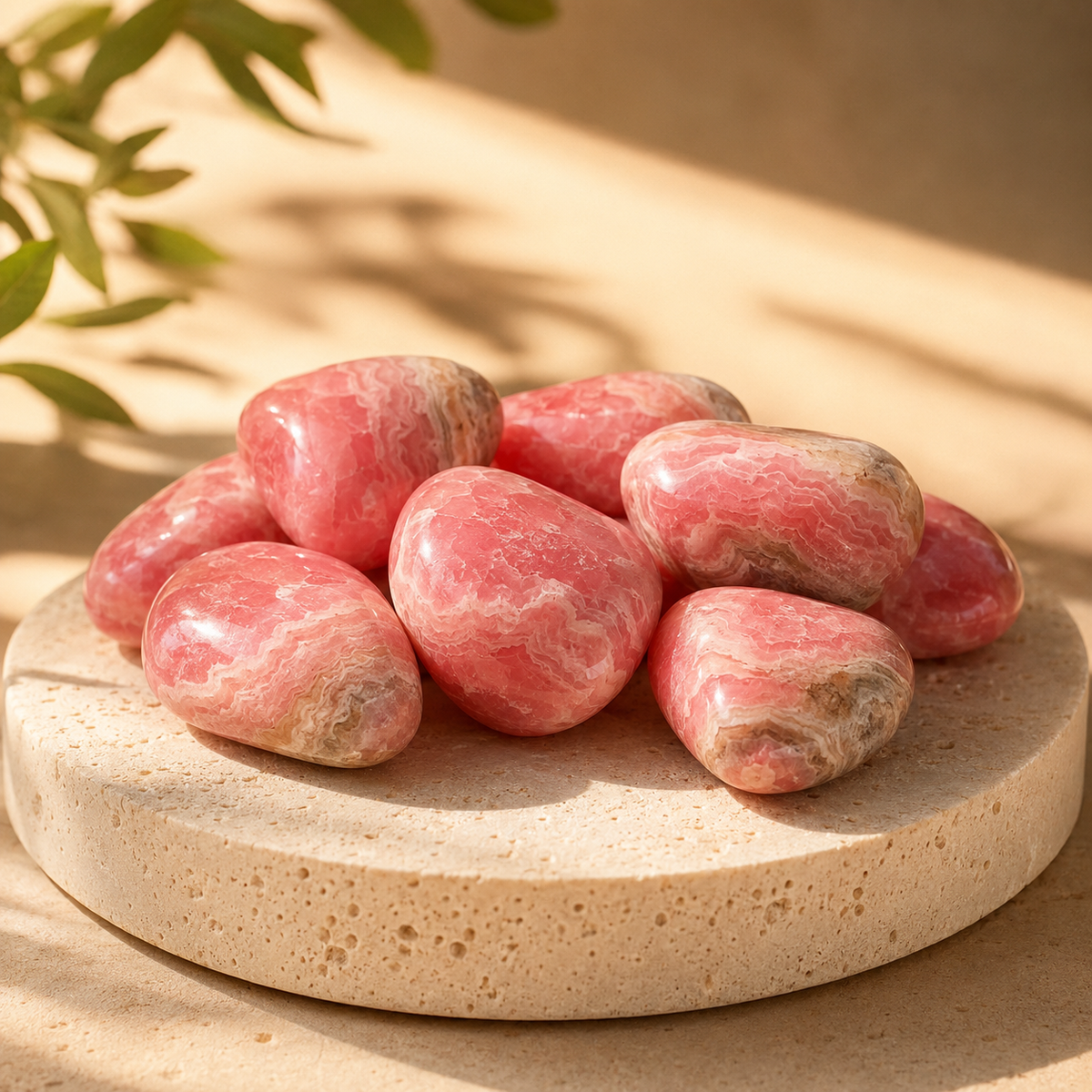 Rhodochrosite Tumbled Crystals (Compassion and Strength)