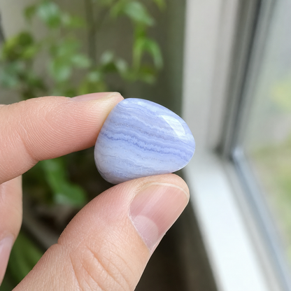 Blue Lace Agate Tumbled Crystals (Trust and Self Discovery)