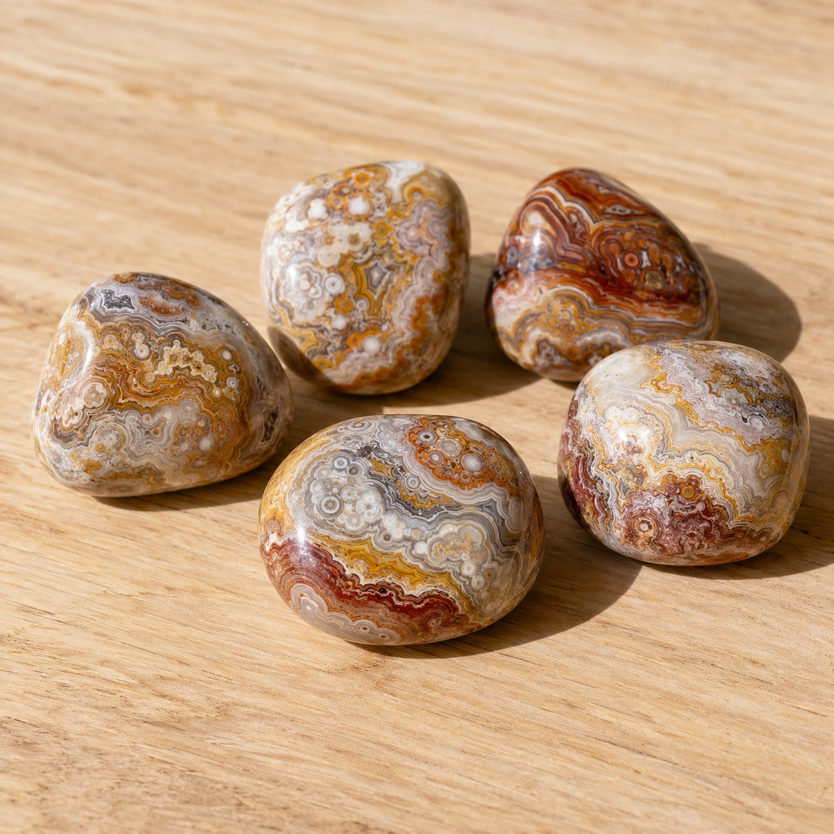 Crazy Lace Agate Tumbled Crystals (Breaking Addictions and Purification)