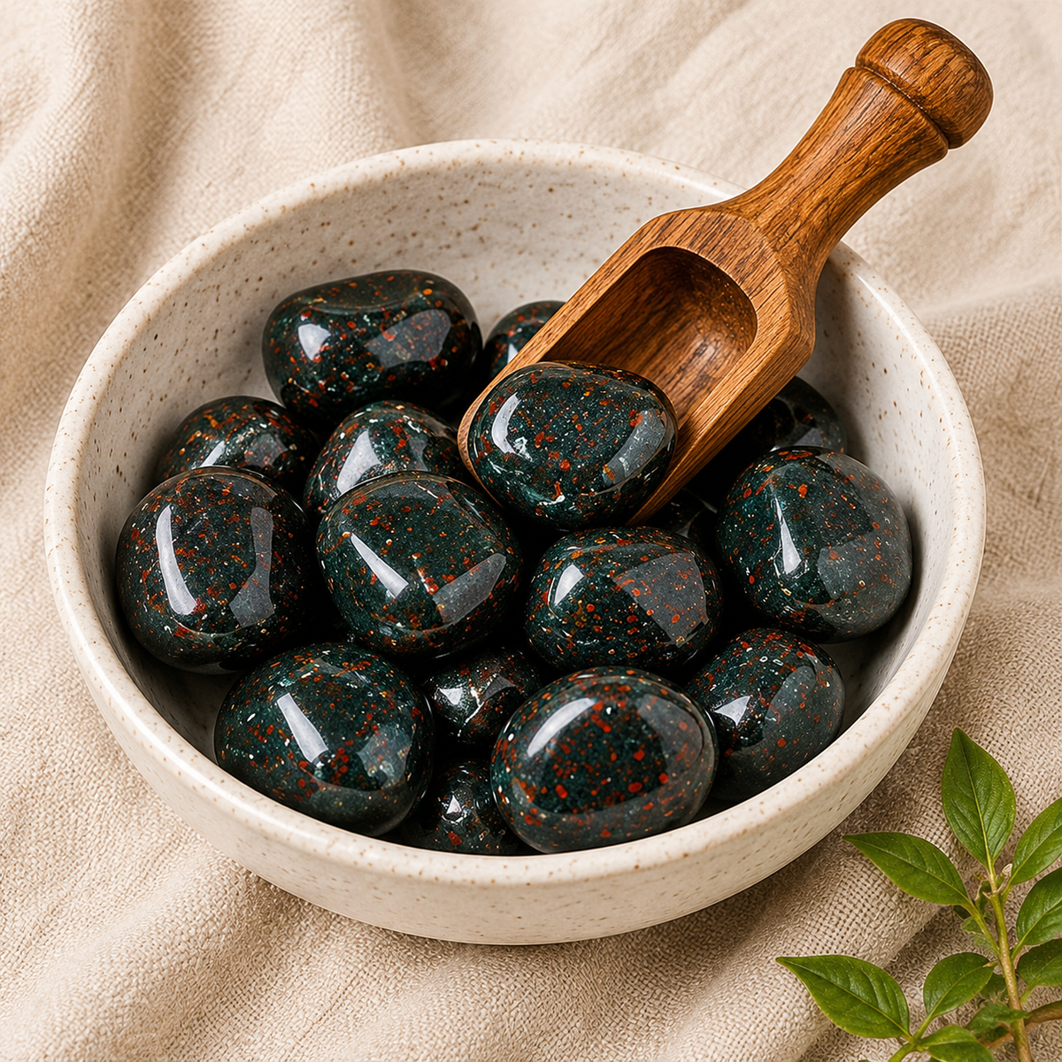 Bloodstone tumbled Crystals (Altruism and Cleansing)  DestGlow