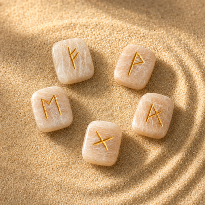 Moonstone Rune Set  (Generosity and Gentle Self-Expression)  DestGlow