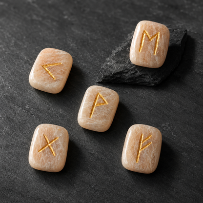 Moonstone Rune Set  (Generosity and Gentle Self-Expression)  DestGlow