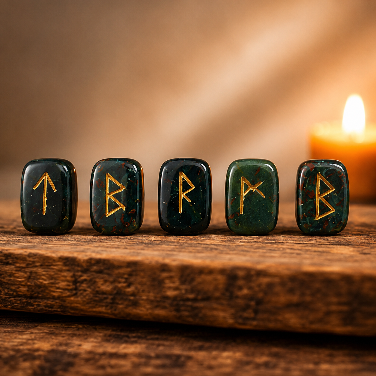 Bloodstone Rune Set  (Protection and Strength)