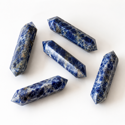 Sodalite Double Terminated Point Pencil, Sodalite Point  DestGlow