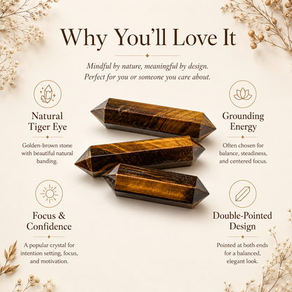 Tiger Eye Point Pencils (Spiritual Stability and Self-Confidence)